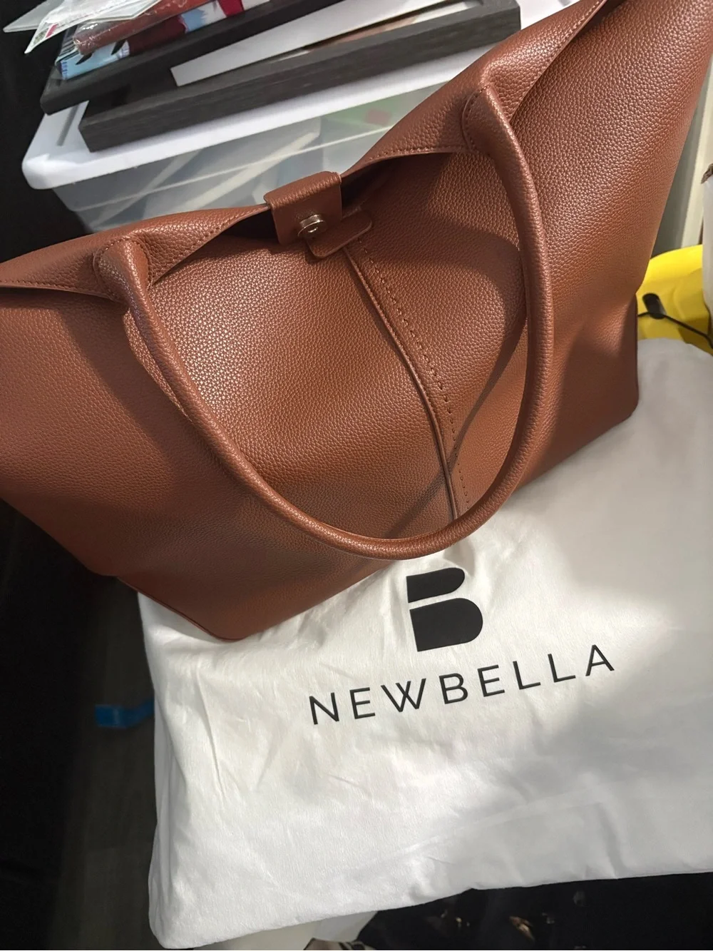 Classic Brown Women's Tote Bag - Sleek Everyday Carry